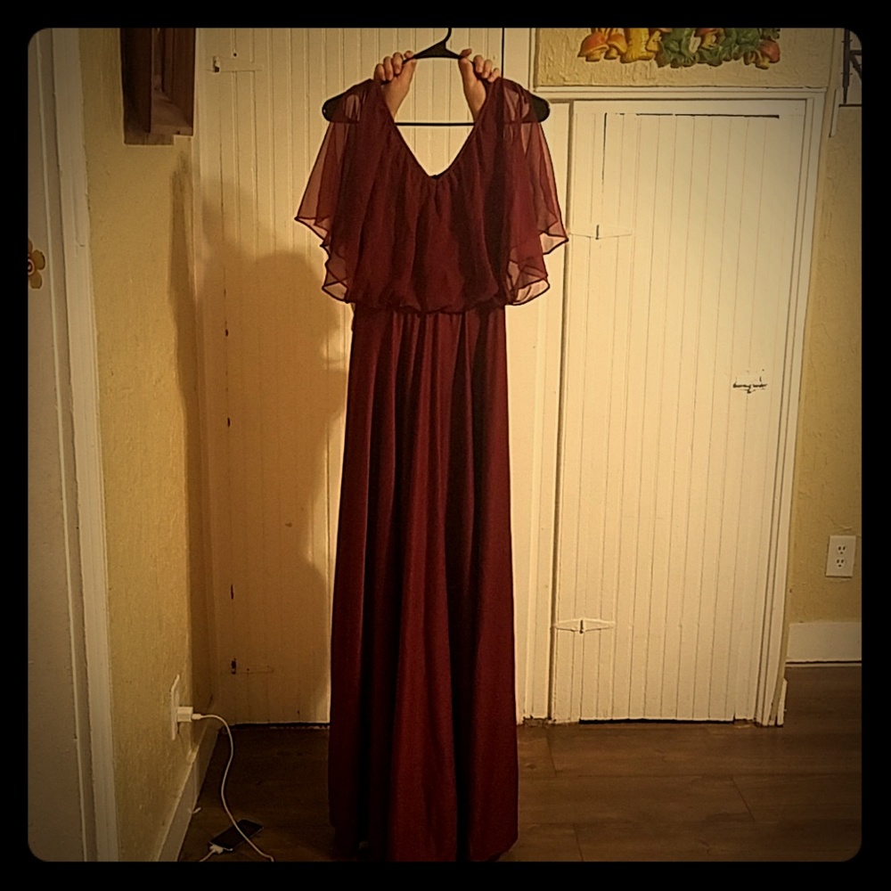 Wine red dress